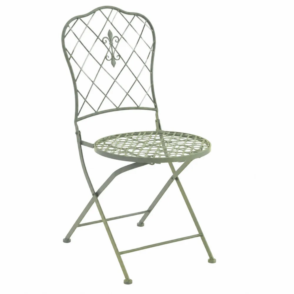 Krzesło metalowe składane zielone, 90 cm