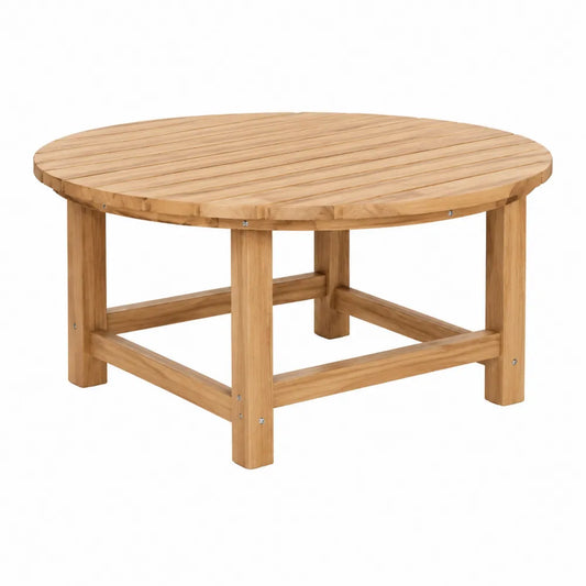 Okrągły stół ogrodowy z drewna tekowego 80 cm