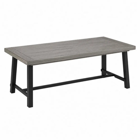 Stół prostokątny drewno akacjowe i stal 180x90x75 cm